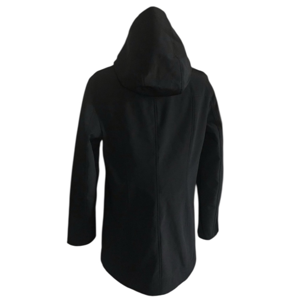 ANDREW MARC Waterproof Softshell Zip Front Trench Coat in Classic Black Size S - Picture 5 of 12